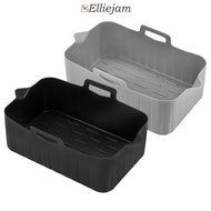 ELLIEJAM Air Fryer Basket, Reusable Rectangle Air Fryer Baking Tray, Silicone Silicone Air Fryer Lin