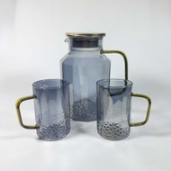 SKSSSTR BOUSSAC Heat Resistant Glass Water Jug 1.8L with 2 Cups - BSS18