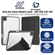 Leather Case / Case For iPad Pro 12.9" (2018 / 2020 / 2021 / 2022), Dux Ducis Magi Series Case With Pen Slot, Auto On / Off