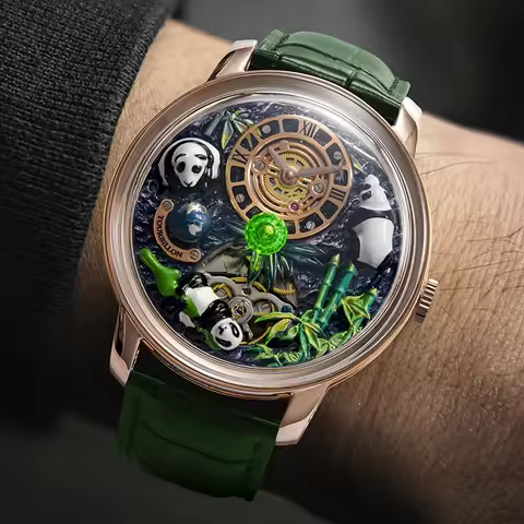 Pindu Luxury and stylish personalized waterproof panda dial fully automatic mechanical men's watch s