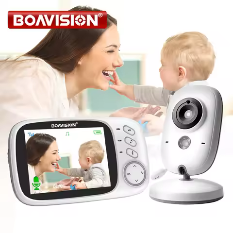 3.2 Inch Color LCD Wireless Video Baby Monitor Night Vision 5m Nanny Monitor Bebek Lullabies Surveil