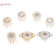 <Activee> 1PCS 6AQ5 EAA91 6J1 6J2 6X4 6Z4 Tube Socket Gold-plated Socket For 7Pin B7G Vaccum Tube Am