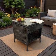 [in stock] Rattan Tea Table Simple Tea Table Balcony Rattan Tea Table Outdoor Table Leisure Tea Tabl