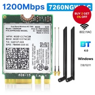 Bluetooth4.0 WiFi 1200Mbps Wireless Network Card NGFF M.2 Wifi Dongle 802.11AC Dual Band 2.4G 5G For