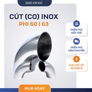 Stainless steel elbow/welded elbow/stainless steel elbow, shiny stainless steel Φ60 | 63mm [quantity