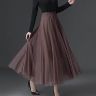 Váy Khiêu Vũ Chữ a Cạp Cao 720 Độ Váy Khiêu Vũ Phong Cách Dân Tộc Tương Tác Lưới Váy Khiêu Vũ Vuông 