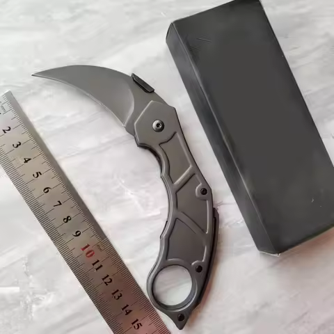 karambit 440C Blade Training Practice All Steel handle Claw Knife Sharp hand tools folding Knives