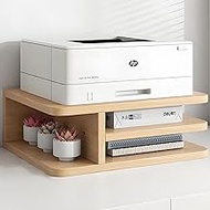 YQMHEZ Printer Stand, Above Desk Printers Cabinet with Storage Shelf, Desktop Printer Table with Sto