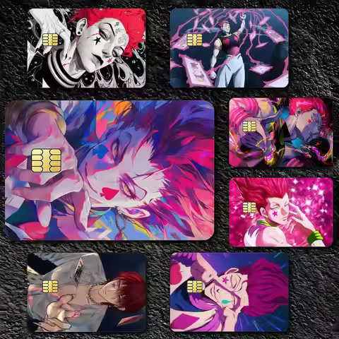 H-Hisoka H-Hunter X Hunter Decorative Waterproof Film Skin Cover Credit Card Stickers Debit Front Ba