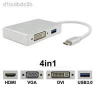 d1isdbds2h4K2K 4-in-1 USB-C Type-C 3.1A to HDMI VGA DVI USB3.0 AdapterSmall kitchen furniture