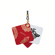 Vertu | พวงกุญแจกลิ่นหอมปีงูหนังเคลือบฟอยล์ทองสำหรับรถยนต์