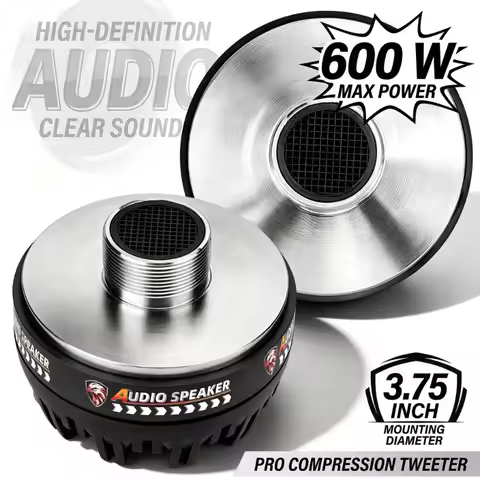 2 Pcs 3.75 Inch Titanium Tweeter Speaker 600W Pro Audio High Frequency Driver 8 Ohm Tweeter Home The