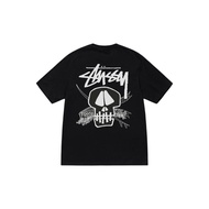 Stussy Casual Letter Round Neck Skull Print Short Sleeved T-shirt for Both Men and Women