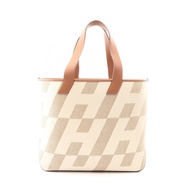 【二手】愛馬仕 HERMES 托特包 H Ambier GM 米白色/金色帆布皮革 H Ambier GM 金色/米白色 女士