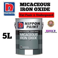 🔥5L Nippon Paint  Micaceous Iron Oxide Paint#cat pssir/cat besi/nippon cat minyak/nippon cat besi