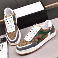 1: 1 Original Label AAA+I Casual Shoes Classic Red Green Stripes Cowhide Stitching Old Pattern logo 