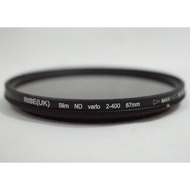 Rise Slim ND Vario 67mm Variable Adjustable Filter ND2 - ND400 67 mm