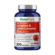 美國NusaPure 番茄紅素+葉黃素複合配方60毫克+黑胡椒, 200粒膠囊