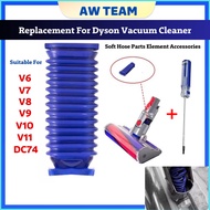 Replacement For Dyson Vacuum Cleaner Roller Head Soft Hose Parts Element Accessories For V6 V7 V8 V9