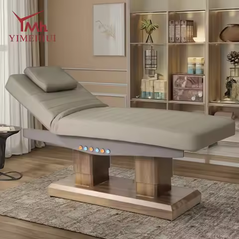 Luxury Electric Pu Leather Beauty Beds 4 Motor Facial Treatment Beauty Salon Dedicated Eyelash Bed