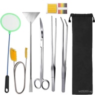 7 in 1 Aquarium Aquascaping Tools Kits,Stainless Steel Aquarium Plant Tools Tweezers Scissors Scrape
