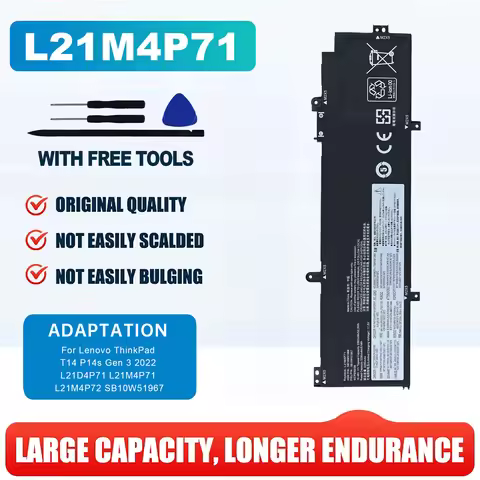 L21D4P71 L21C4P71 L21L4P71 Laptop Battery For Lenovo ThinkPad T14 P14s Gen 3 2022 L21M4P71 L21M4P72 