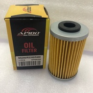 NS200 RS200 D400 APIDO OIL FILTER