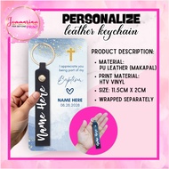 PERSONALIZED LEATHER KEYCHAIN