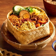 (120pcs) Bamboo Baskets 12x12 natural 60 Pairs of/s