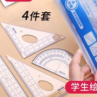 New Stationery 9597 Student Drawing Ruler 15cm Ruler 45 Degree 60 Degree Triangle Ruler Protractor R