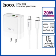 Bộ Sạc Nhanh PD-20W Hoco C76 Plus Chất Liệu PC Chống Cháy Chip IC Thông Minh Hỗ Trợ Sạc Nhanh Cho Đi