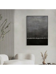 1個抽象黑白畫布畫,工業海報北歐風格的壁畫,客廳臥室裝飾畫不附框架