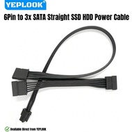 YEPLOOK 6Pin to 3 SATA Straight for Corsair HX1500i, HX1200i, HX1000i, HX850i, HX750i, HX650i PSU, H