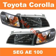 FOR TOYOTA COROLLA AE100 AE101 AE102  ( Clear + Black ) headlight  cornering lamp HEADLAMP/HEADLIGHT