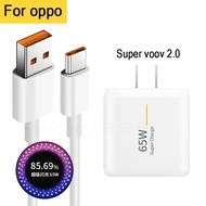 สายชาร์จ oppo Realme type c 20w 65w Super vooc ของแท้⚡️ชาร์จเร็ว สายชาร์จ 6.5A หัวชาร์จ 65w（ รับประก