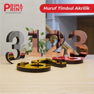 3D Waterproof Acrylic Raised Number House Number 10 CM I Boarding House Number Number