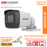 HIKVISION CCTV Security Cameras DS-2CE16H0T-ITPF 5MP 4in1 IR Outdoor Bullet Analog CCTV Camera, IP67 Weatherproof, IR Night Vision Home Security Camera NASHANTOO