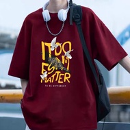 100% cotton short-sleeved T-shirt for men summer thin outer top loose fashionable and versatile Cott