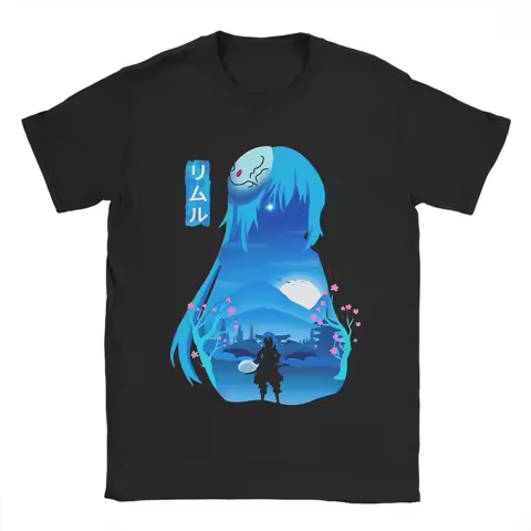Rimuru Tempest Negative Space T-Shirt Summer That Time I Got Reincarnated as a Slime T Shirts Men 10