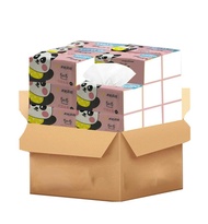 Panda Design Portable Disposable Comfortable Tissue Paper 4PLy Layer Bamboo Soft Facial Tissue Tisu Muka Lembut 柔软纸巾