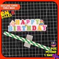 READY STOCK Happy Birthday Cake Topper Didi and Friends Decoration Set Party Accessories Hiasan Kek 