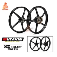 MUTAKIN Mags 522 Honda ultra-thin Wave110 XRM 110 RS125 DASH Front Disc Brake 1.4 or 1.6*17 4 holes 