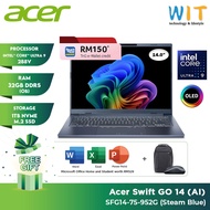 Acer Swift Go 14 SFG14-75-952G /SFG14-75-77NC (Ultra 9 288V/Ultra 7 258V /32GB RAM/1TB SSD/14''WUXGA