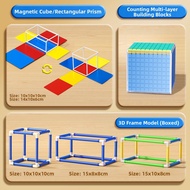 MINGZHUO | Magnetic Framework Unfolding Map Geometric Model Assembly Kit Math Teaching Aids