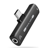 USB C to 3.5mm Audio Headphone Adapter and Charger, 2 in 1 USB C Headphone Jack HiFi DAC with 27W Fa