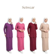 Amiably ALINDA Set Baju Seluar Muslimah Soft Cotton