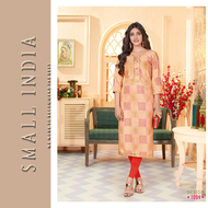 {**ส่งฟรี**} SMALL INDIA 🌸 Rayon Straight Printed Kurti เฉพาะเสื้อ 🌸 Kurti ’Top’ Only