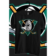 ใหม่ เสื้อยืด ลาย Mighty Ducks of Anaheim NHL Hockey League GildanS-5XL