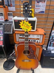 【63折優惠】Epiphone Inspired by Gibson Hummingbird Aged Cherry Sunburst Gloss 木結他 (陳列品)