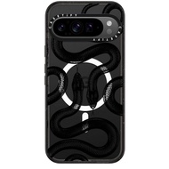 CASETiFY Phone Case google Pixel 9 Pro XL-Black Snake-Transparent Black